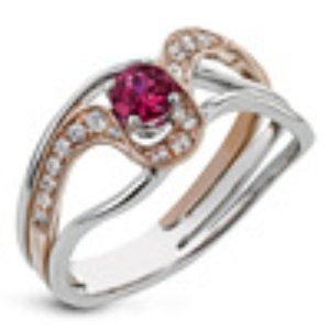 FASHION WOMEN'S TWO-TONE RING, STREAMLINED GE